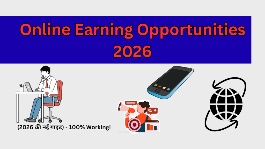 घर बैठे पैसे कमाने के 50 तरीके
Online Earning Opportunities 2026
