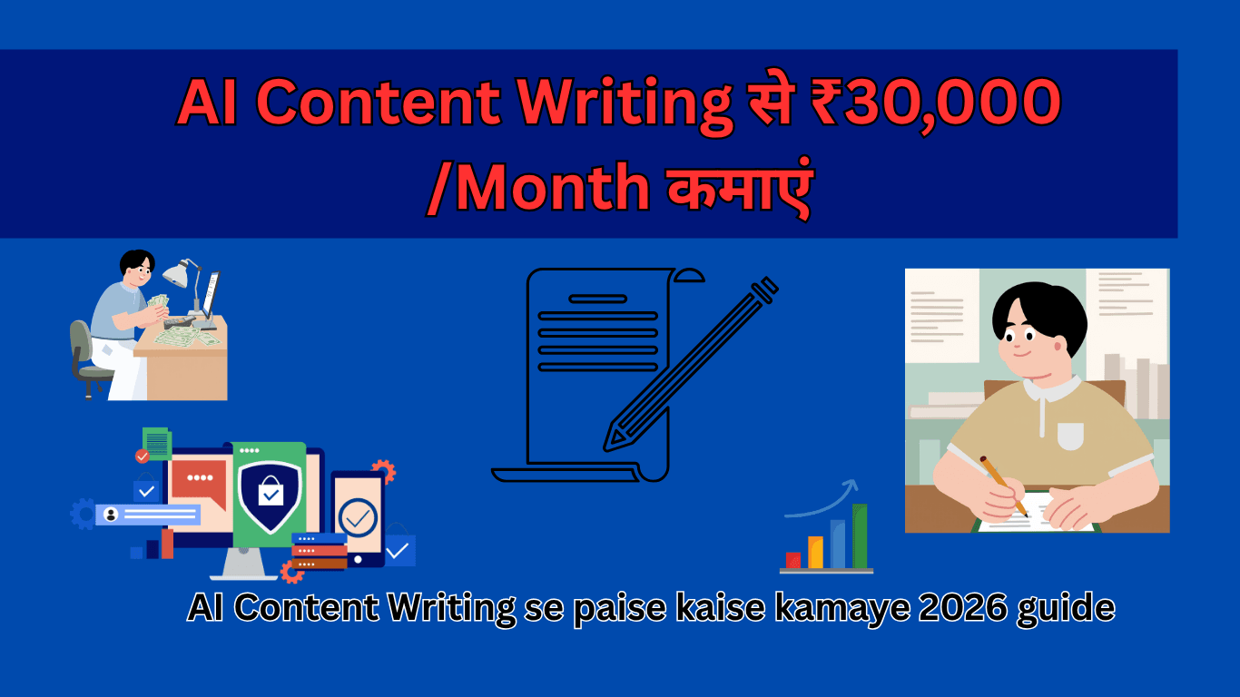 AI Content Writing se paise kaise kamaye 2026 guide
