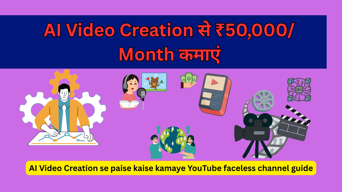 AI Video Creation se paise kaise kamaye YouTube faceless channel guide