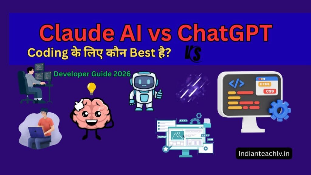 Claude AI vs ChatGPT for Coding comparison guide in Hindi for developers and students