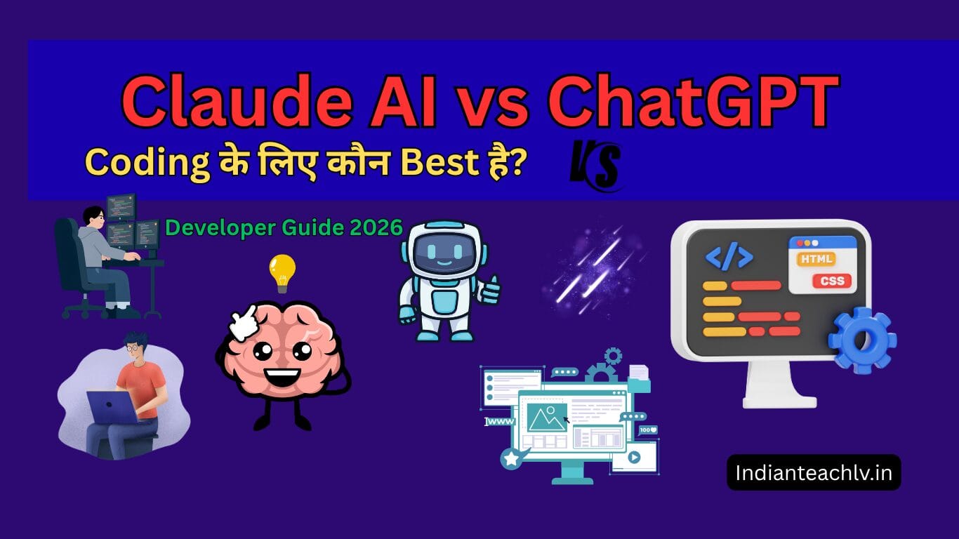 Claude AI vs ChatGPT for Coding comparison guide in Hindi for developers and students