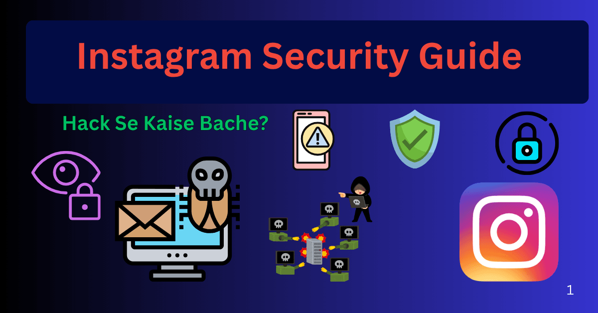 Instagram account hack se bachav ke 5 privacy tips 2026, Instagram security guide with lock and shield icon for online safety